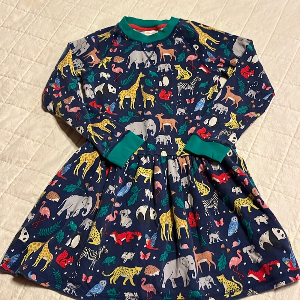 Mini Boden animal dress size 9-10